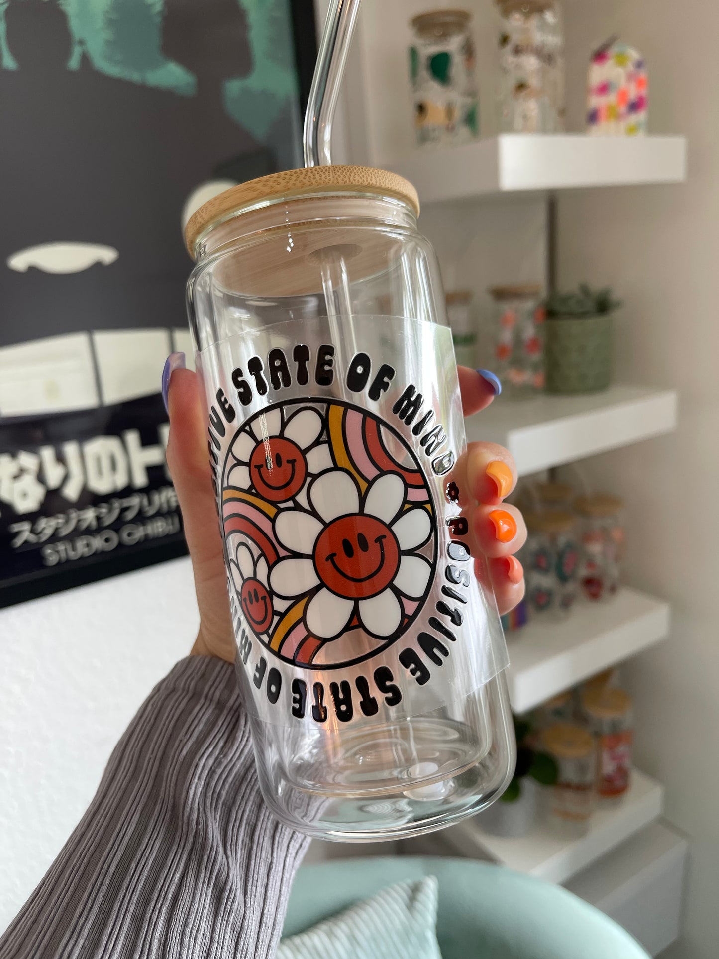 Glass Cup "Positiv Mind“ doppelwandig 16oz