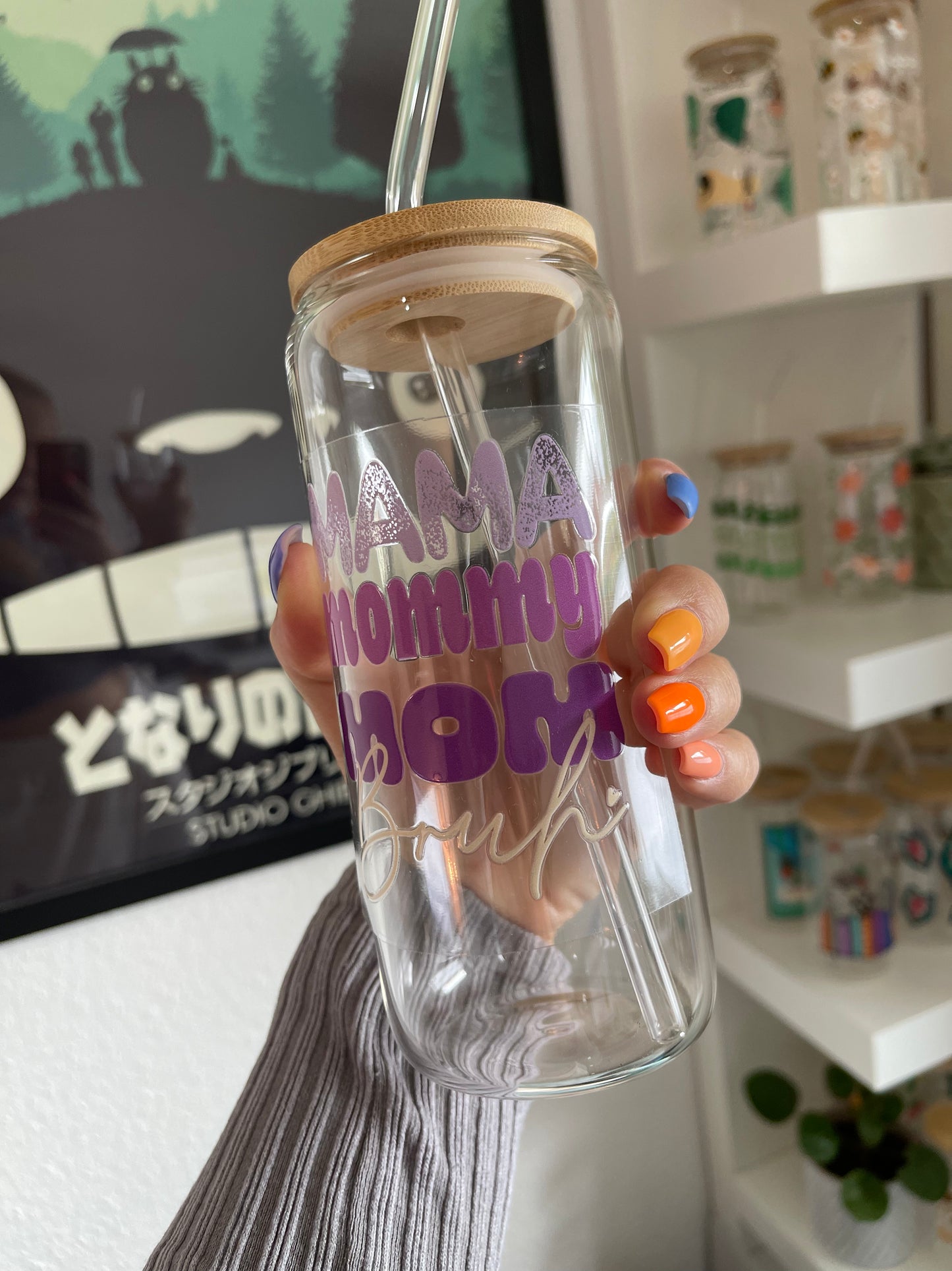 Glass Cup "Mama Mommy…" 22oz