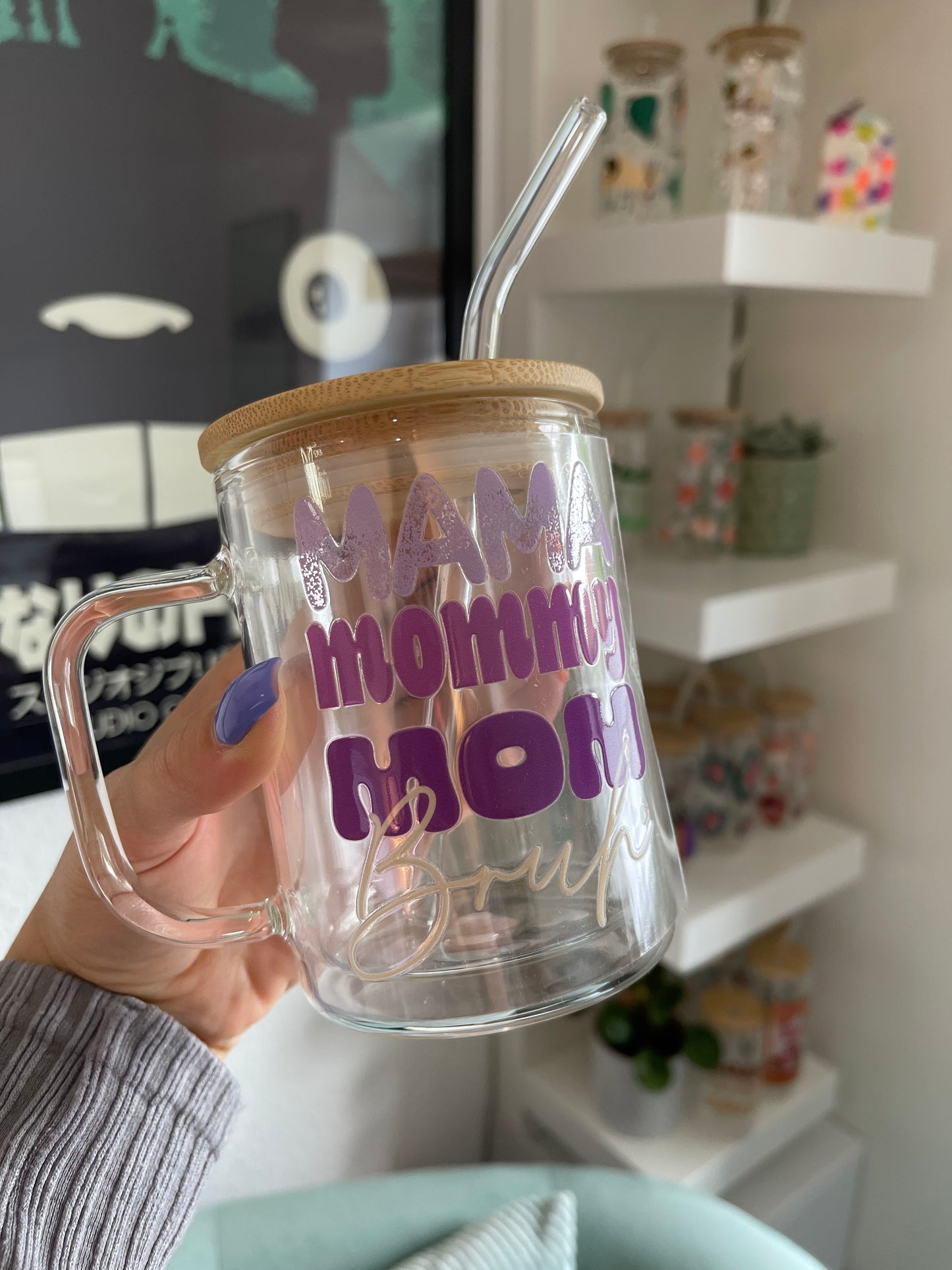 Glass Mug "Mama Mommy…" doppelwandig 15oz