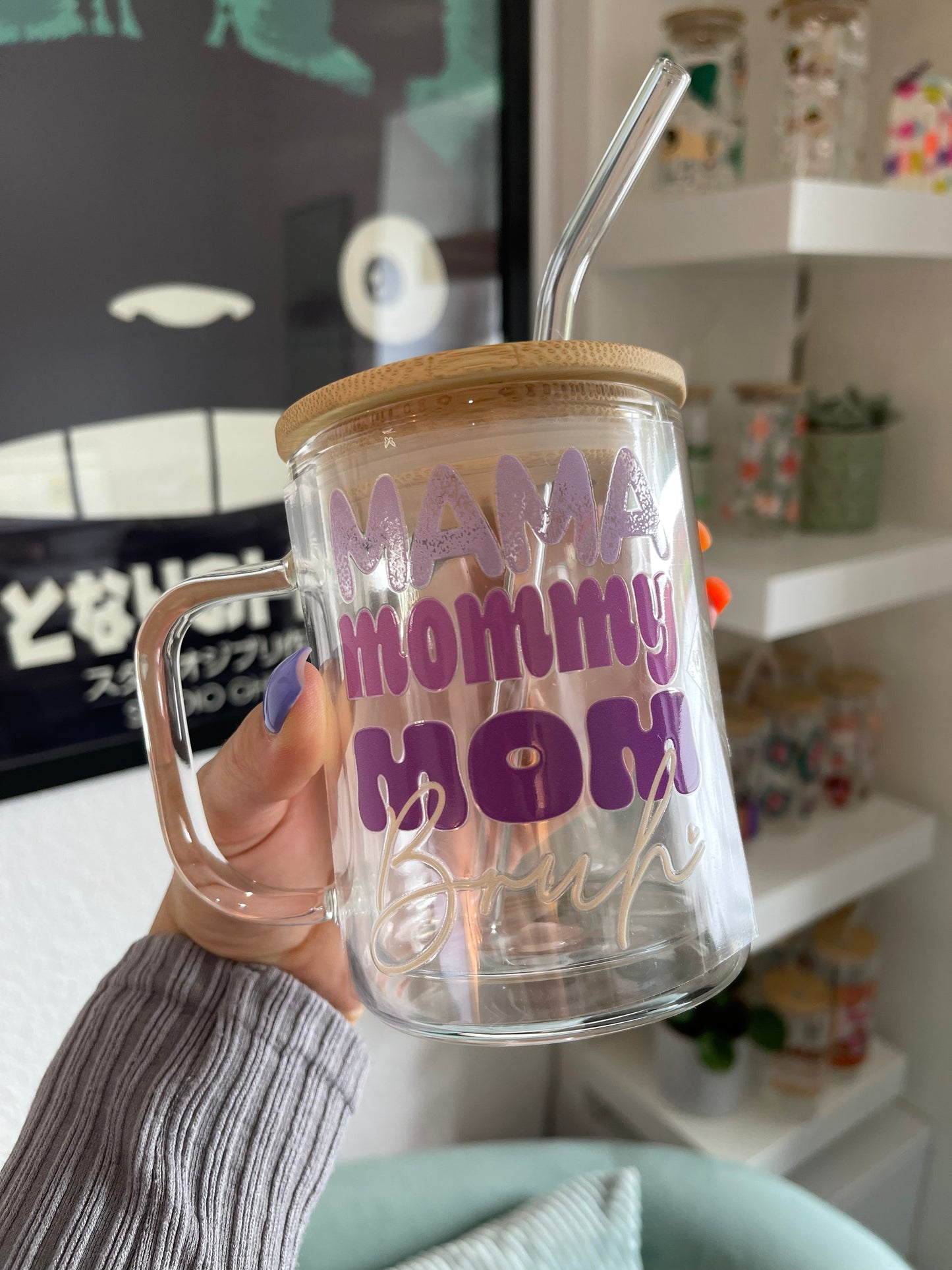 Glass Mug "Mama Mommy…" doppelwandig 15oz