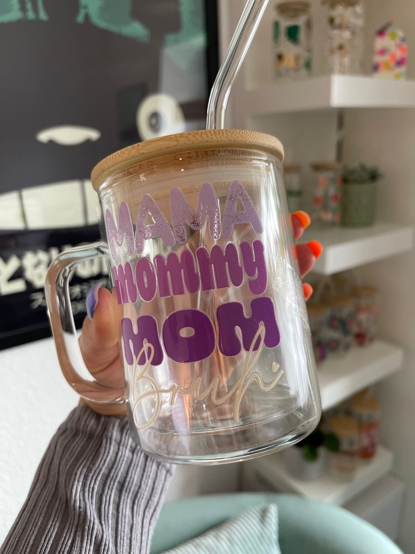 Glass Mug "Mama Mommy…" doppelwandig 15oz