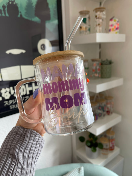 Glass Mug "Mama Mommy…" doppelwandig 15oz