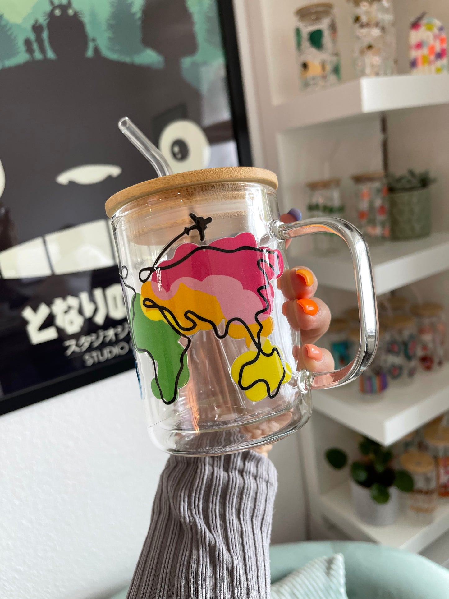 Glass Mug "Coloured World“ doppelwandig 15oz