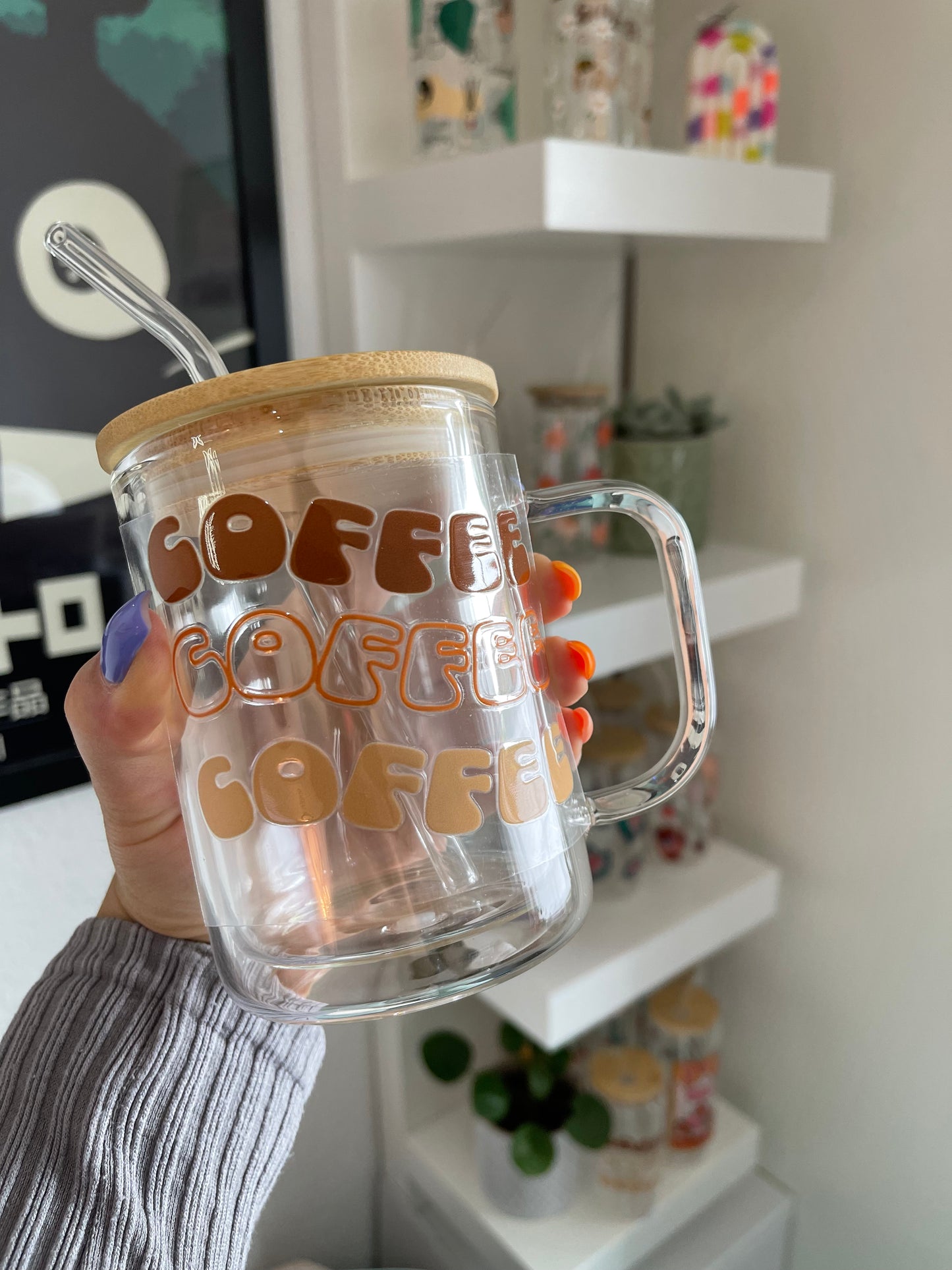 Glass Mug "Coffee" doppelwandig 15oz