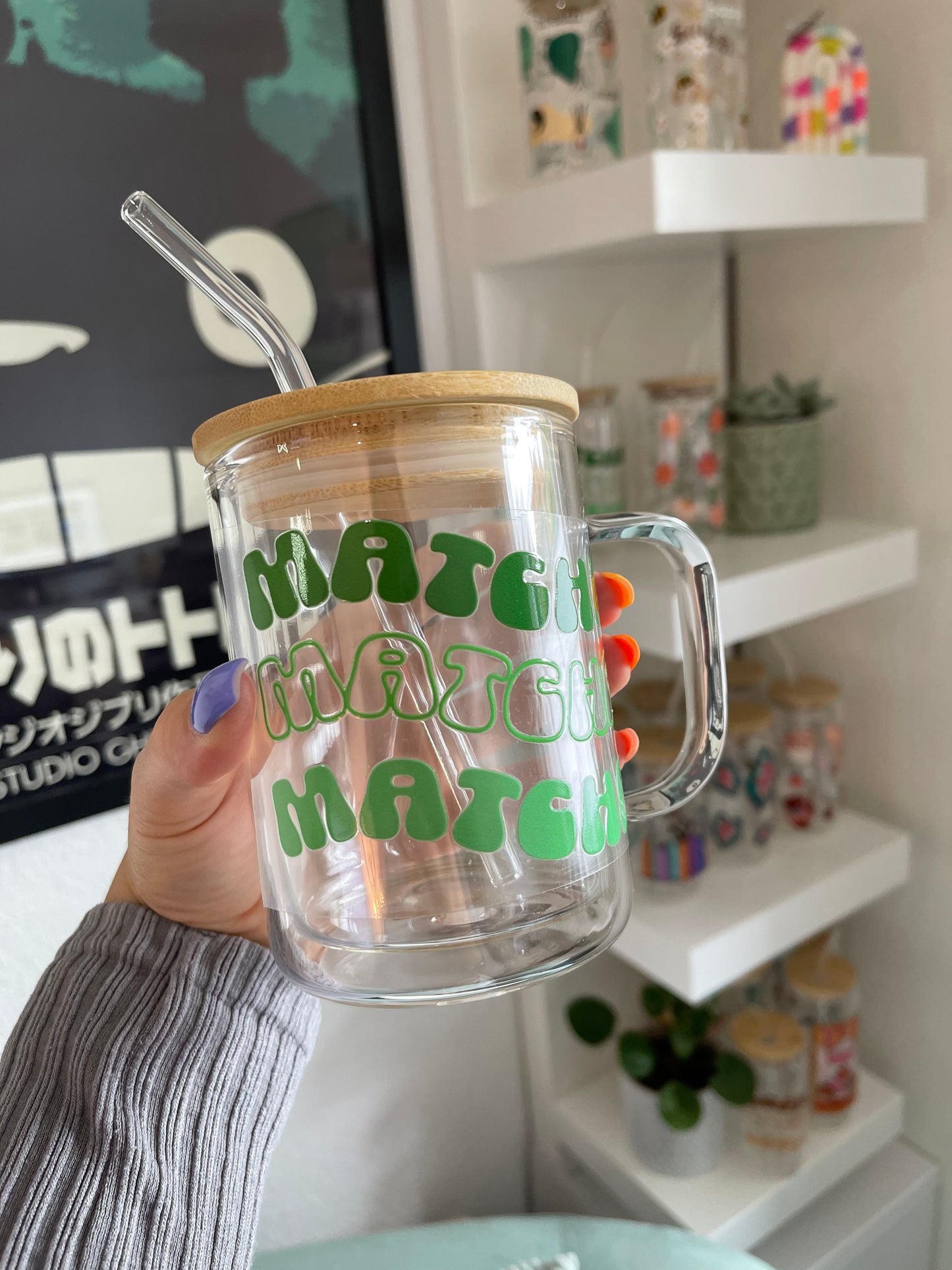 Glass Mug "Matcha" doppelwandig 15oz